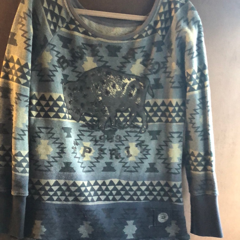 Serape print sweatshirt